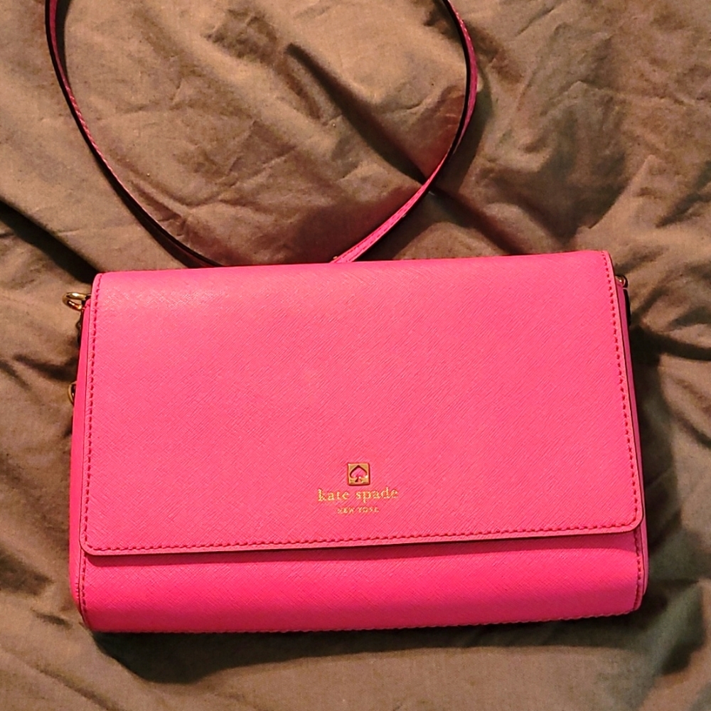 Kate Spade pink crossbody purse like New!